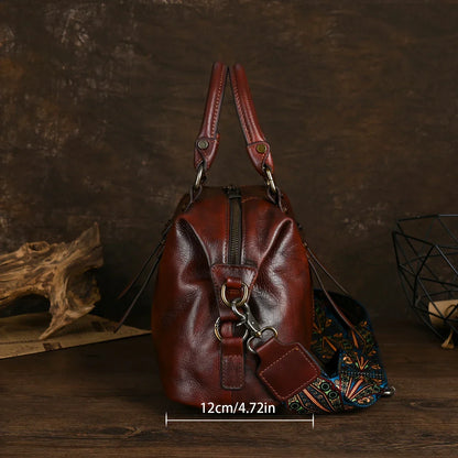 Sac vintage en cuir marron